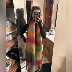 Rainbow women’s knitted scarf